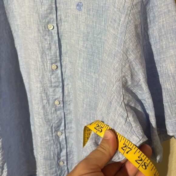 North Sails Light Blue Casual Button Down Shirt - Picture 5 of 6
